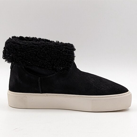 UGG Australia Lynus Women Suede Black Shearling Sneakers Booties Size 7.5 - Picture 3 of 7